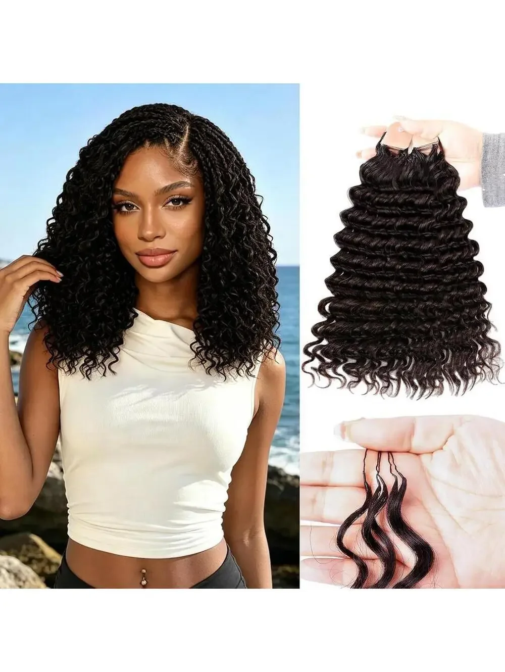 Miracle Knots Crochet Human Hair Dark Brown